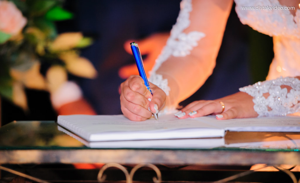 Assinatura da noiva